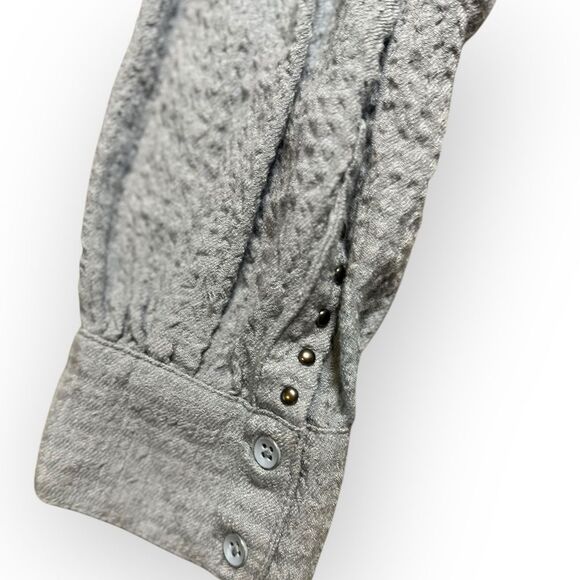 We The Free Oversized Button Down Top Women's Small Ice Blue Happy Hour Shirt - Picture 4 of 8